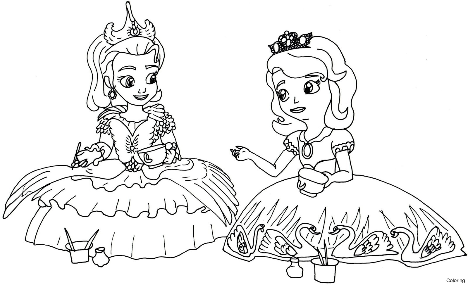 1600x975 Sofia The First Coloring Pages Disney Princess Book And 21f Sophia
