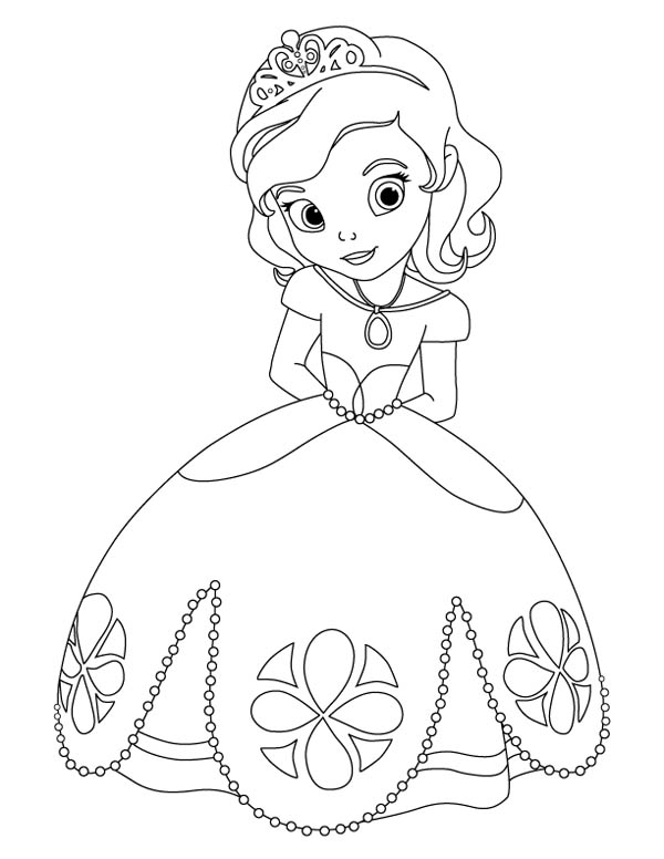 600x776 Awesome Princess Sofia The First Coloring Page