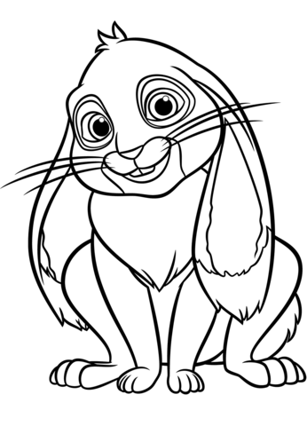 346x480 Clover The Rabbit From Sofia The First Coloring Page Free