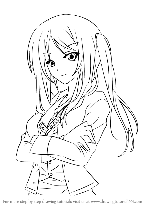 598x844 Learn How To Draw Sophia Measley From 11eyes (11eyes) Step By Step