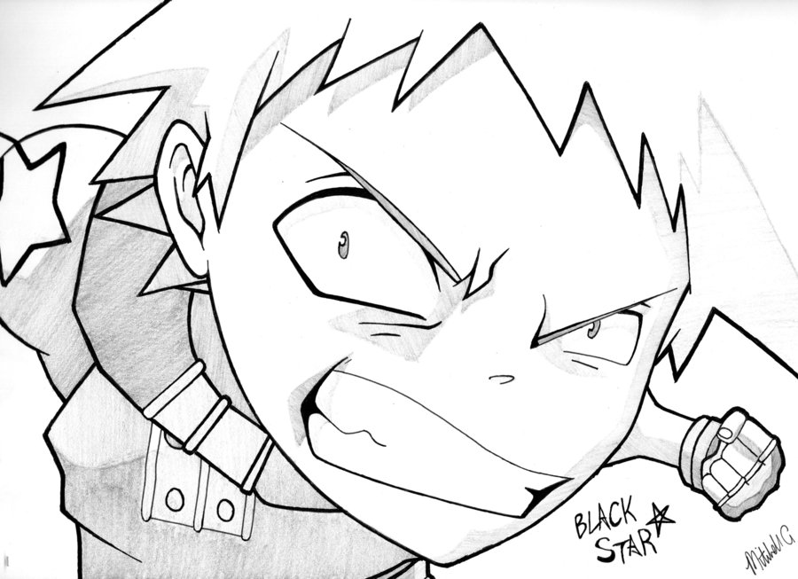 900x653 Black Star From Soul Eater By Rocketarm