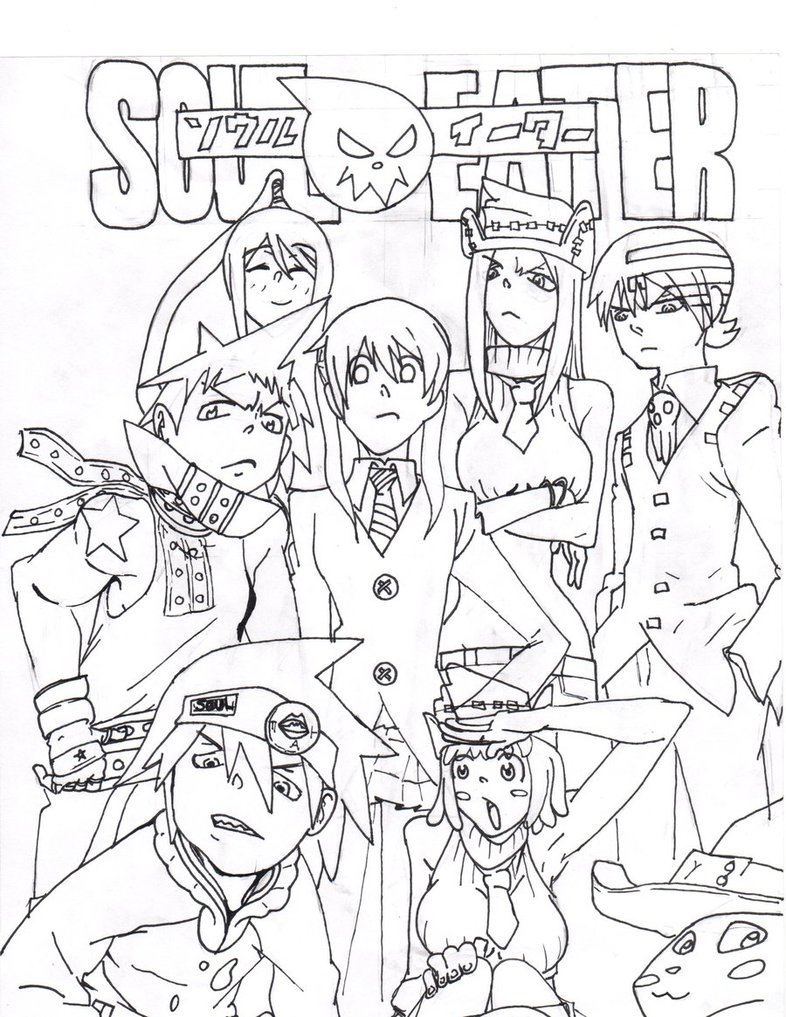 786x1017 Soul Eater Line Art By Iluvdeidara9975
