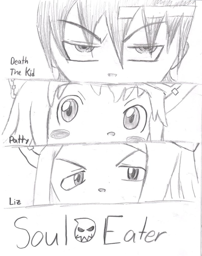 793x1007 Kid, Liz, And Patty Soul Eater By Paranoia Chan