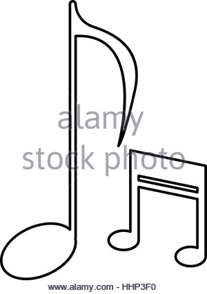 300x427 Drawing Note Music Sound Melody Icon Stock Vector Art