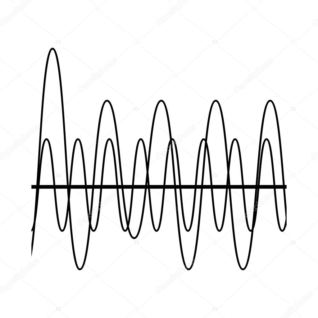 1024x1024 Sound Waves Isolated Icon Design. Stock Vector Yupiramos