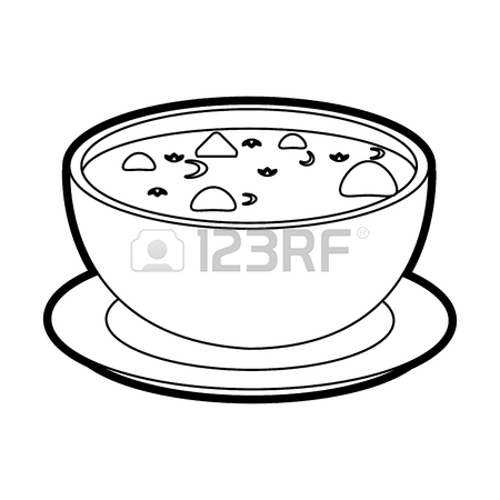 450x450 Hot Soup Bowl Icon Vector Illustration Graphic Design Royalty Free