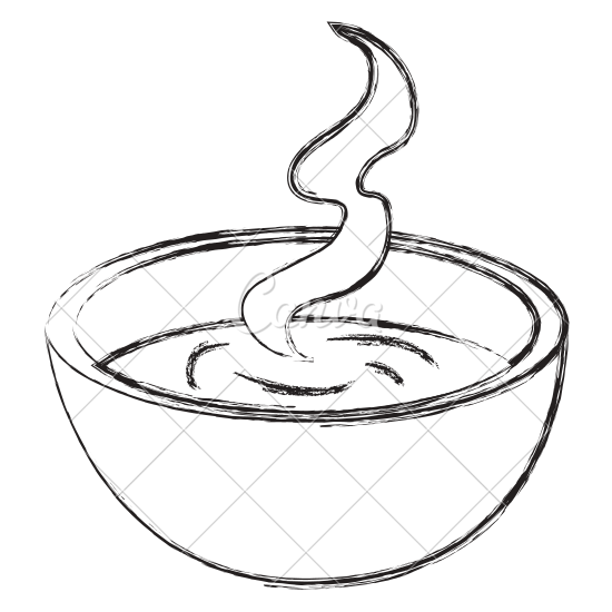 550x550 Soup Bowl Sketch