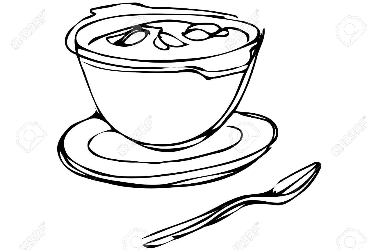 Soup Bowl Drawing at GetDrawings | Free download