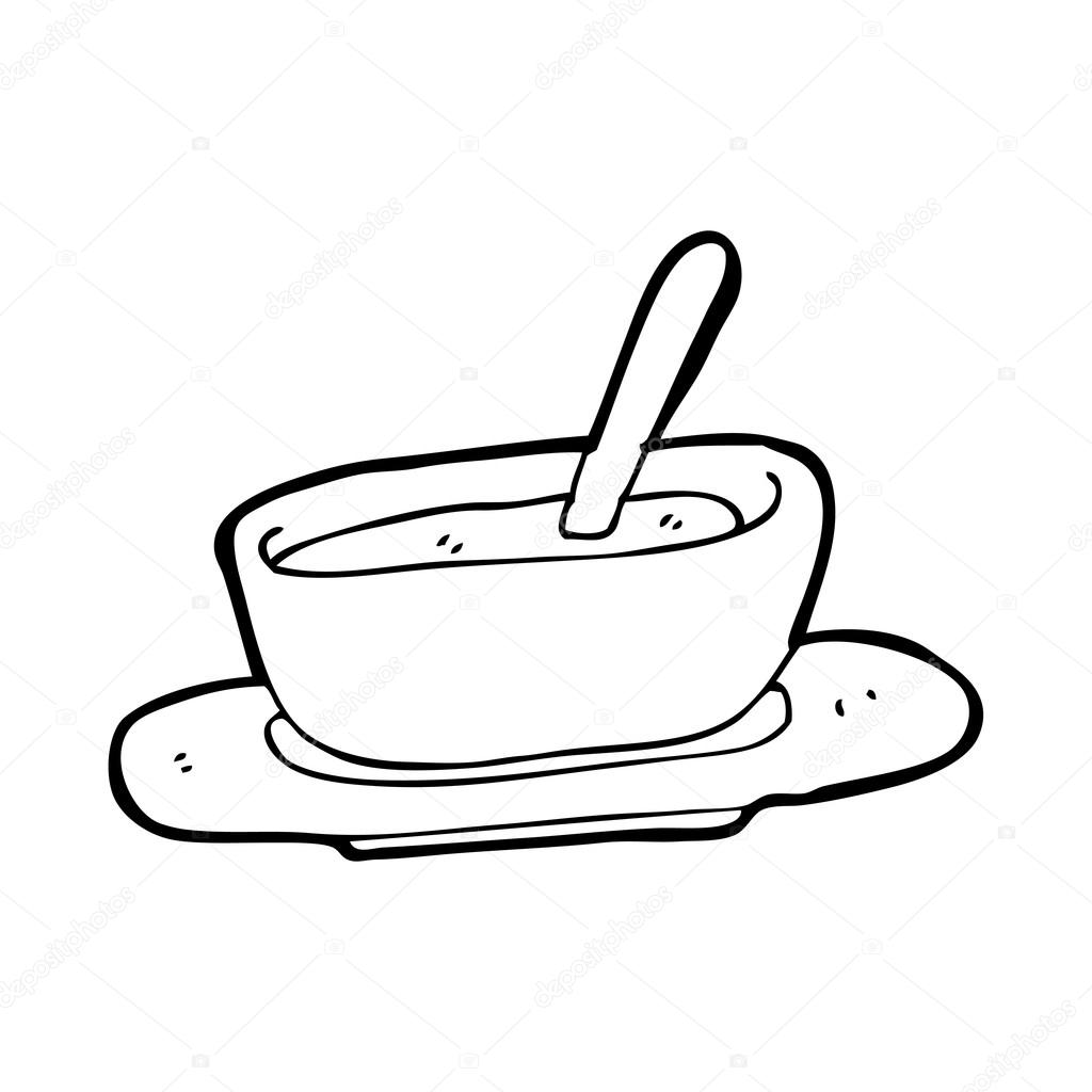 1024x1024 Bowl Of Soup Cartoon Stock Vector Lineartestpilot