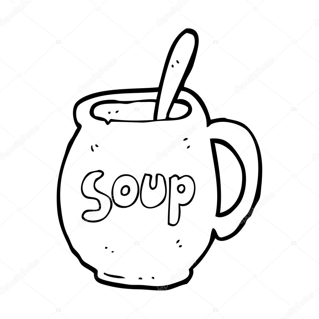 1024x1024 Cup Of Soup Cartoon Stock Vector Lineartestpilot
