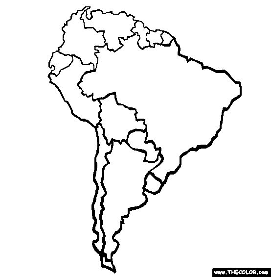 554x565 South America Clipart Black And White