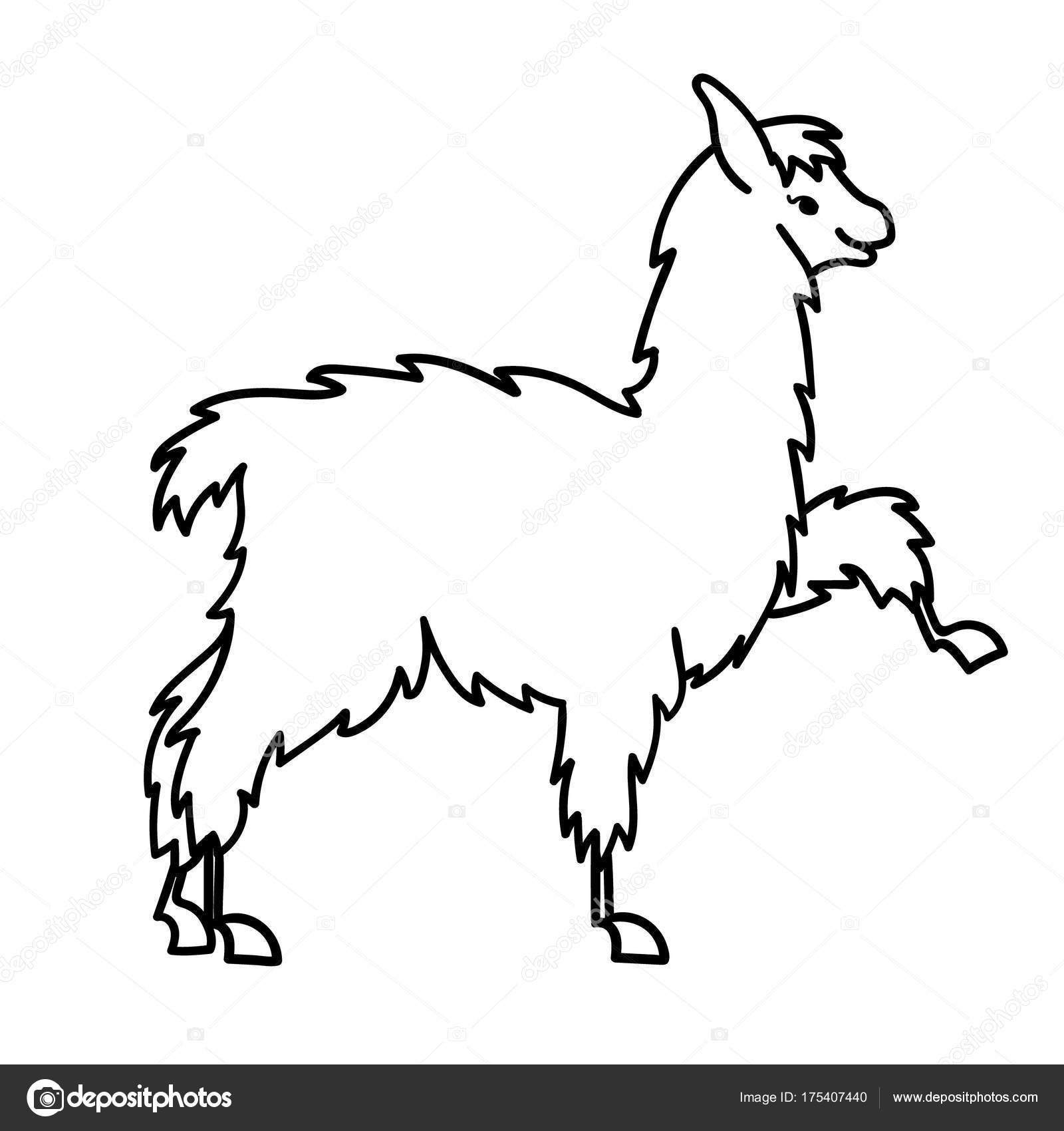 1600x1700 Vector Illustration Of Cute Character South America Lama