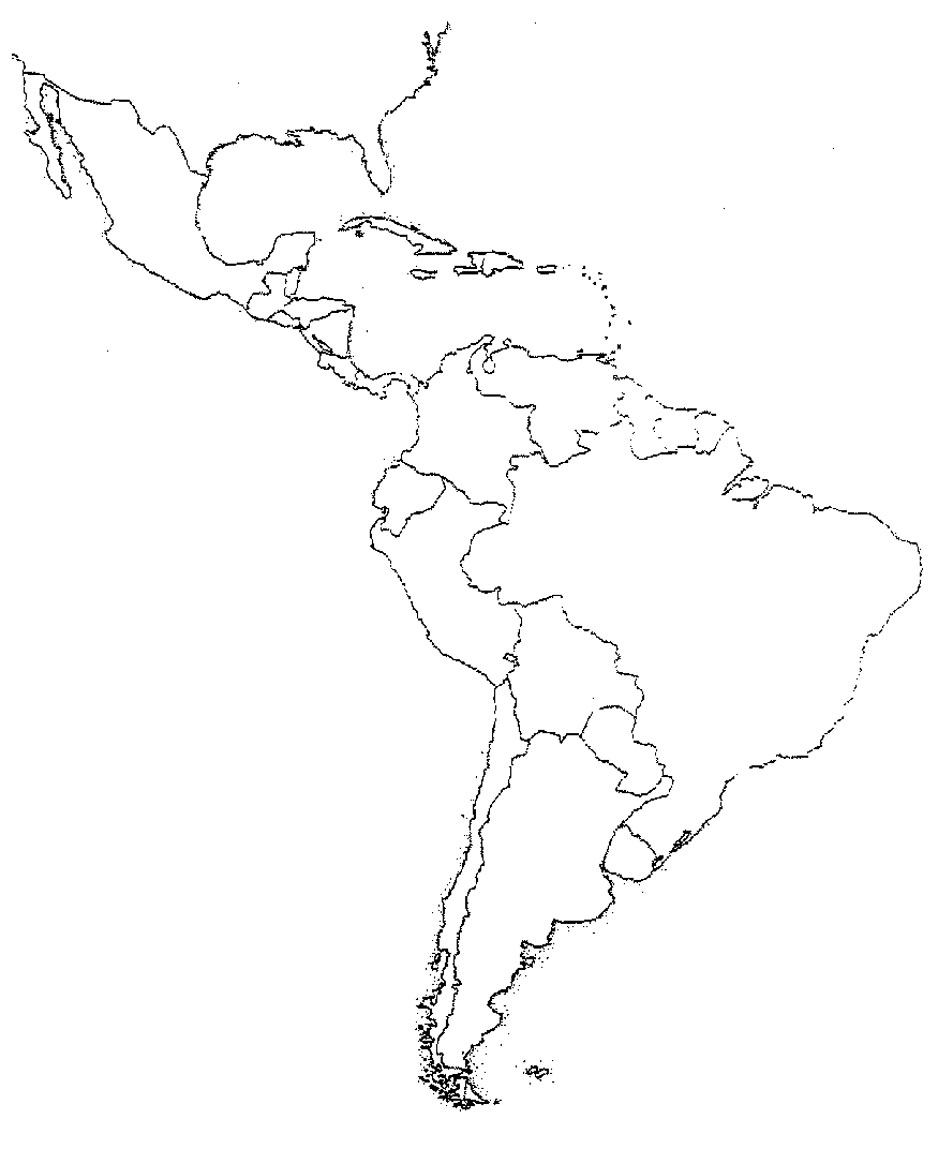 938x1149 Blank Latin America Map