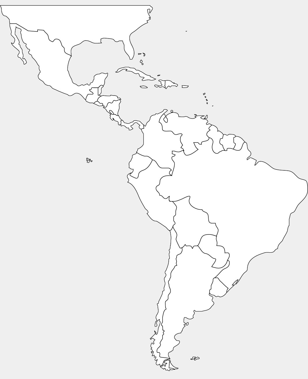 South America Map Black And White Maping Resources