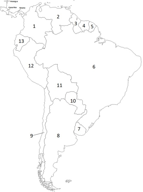 478x640 South America Political Map Quiz
