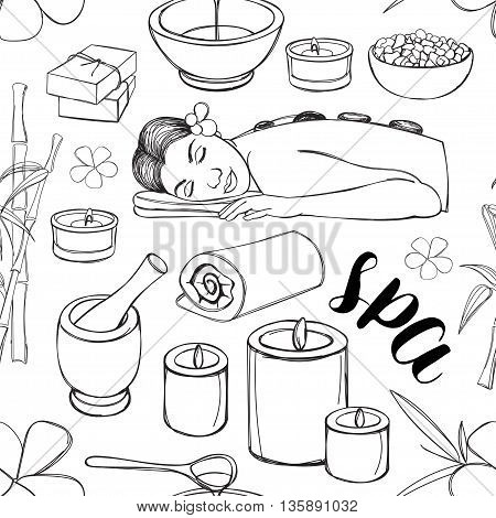 450x470 Spa Doodle Set Pattern Hand Drawn Vector Amp Photo Bigstock