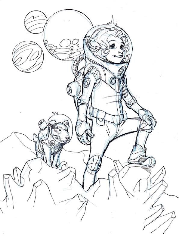 595x800 Space Girl By Wieringo