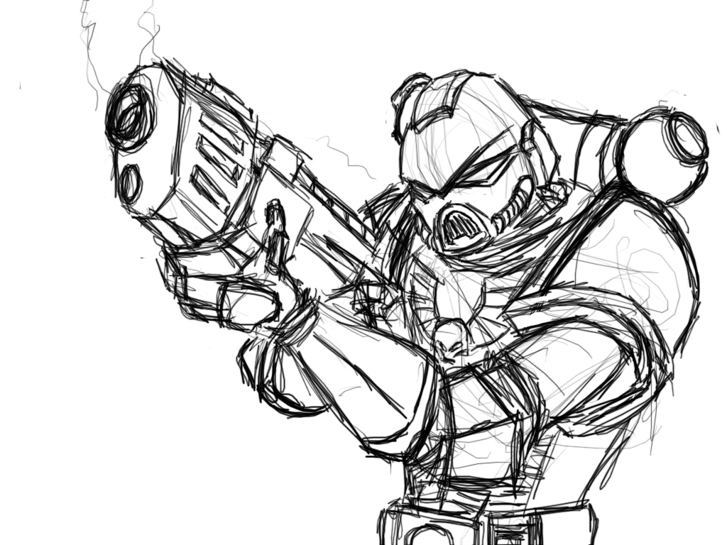 1024x768 Space Marine By Darkravage