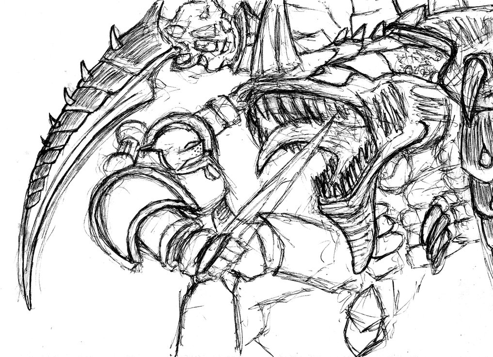 1017x737 Space Marine Vs Tyran Wip By Tev Light