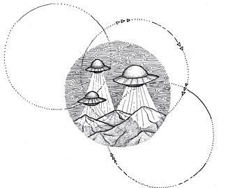 340x270 Black And White Print Wall Art Pen Design Drawing