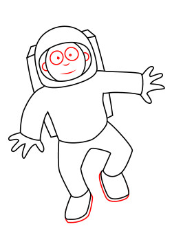 250x336 Drawing A Cartoon Astronaut