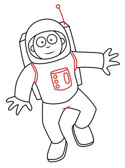250x336 Astronaut Cartoon