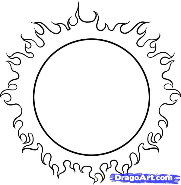 600x612 How To Draw The Sun, Step By Step, Outer Space, Landmarks Amp Places