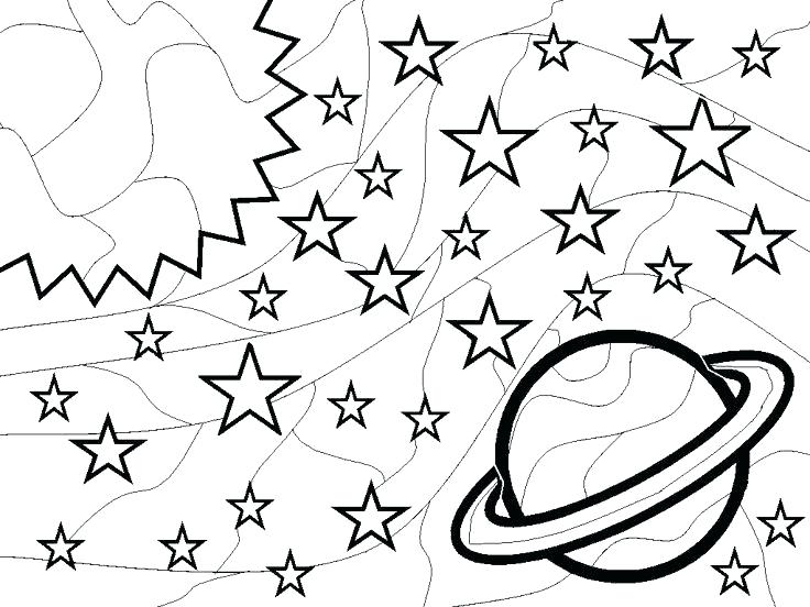 736x552 Complete Space Coloring Pages Print Astronomy Outer For Kids Ast