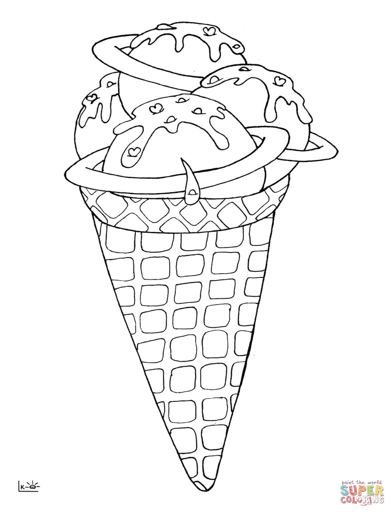 1300x1700 Space Ice Cream Coloring Page Free Printable Coloring Pages