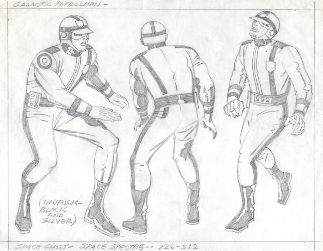 1029x800 Jack Kirby Space Ghost Galactic Patrolman Pencil Study, In Tommy
