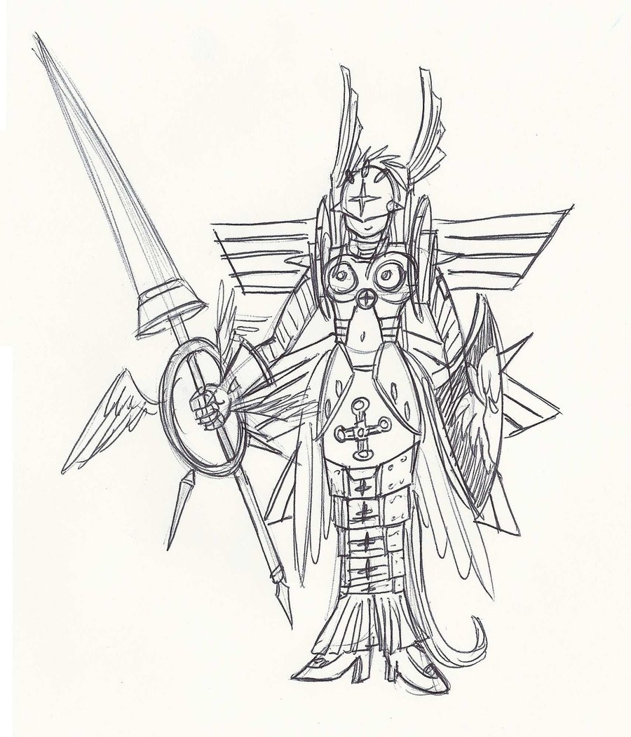 900x1051 Athena (Pencil Sketch) By Theflyingkatsu