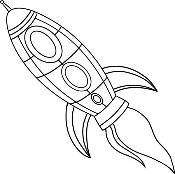 600x596 Drawing Spaceship Coloring Page