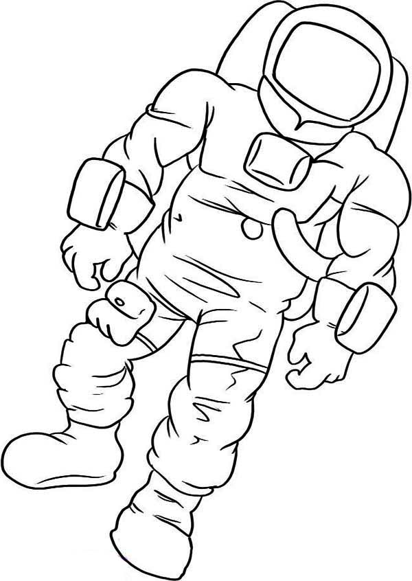 600x846 A Drawing Of An Astronaut In Full Body Space Suit Coloring Page