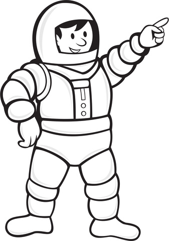 337x480 Astronaut In A Space Suit Coloring Page Free Printable Coloring