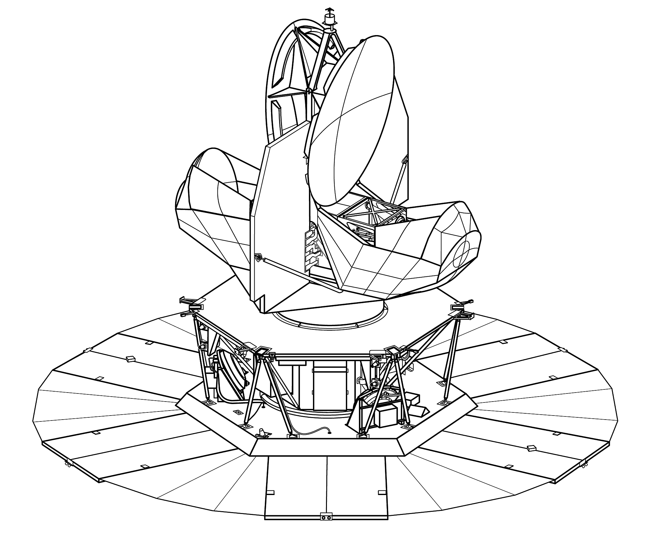 2100x1771 Wmap Spacecraft Line Art