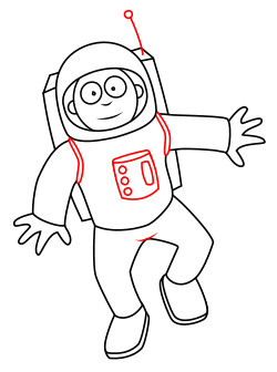 250x336 Drawing A Cartoon Astronaut