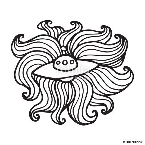 500x500 Spaceship Cartoon Doodle Illustration Stock Image And Royalty