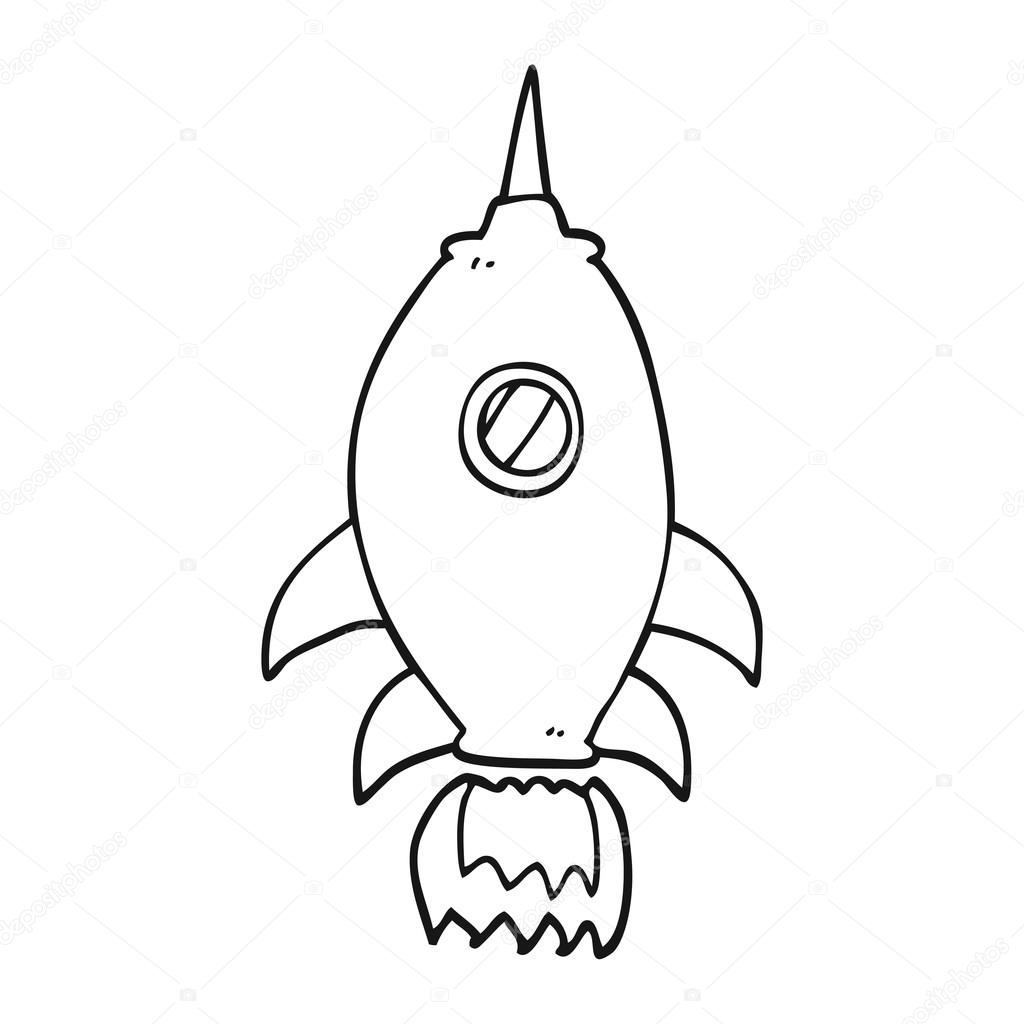 1024x1024 Spaceship Doodle Icon Stock Vector Lineartestpilot