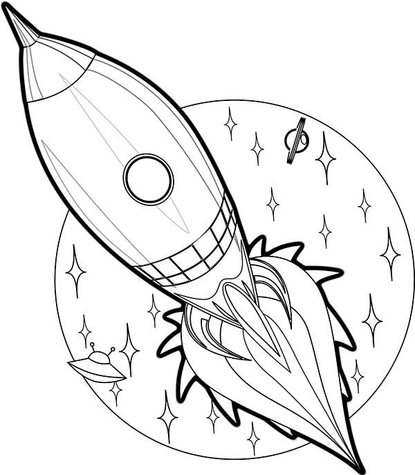 600x687 Drawn Rocket