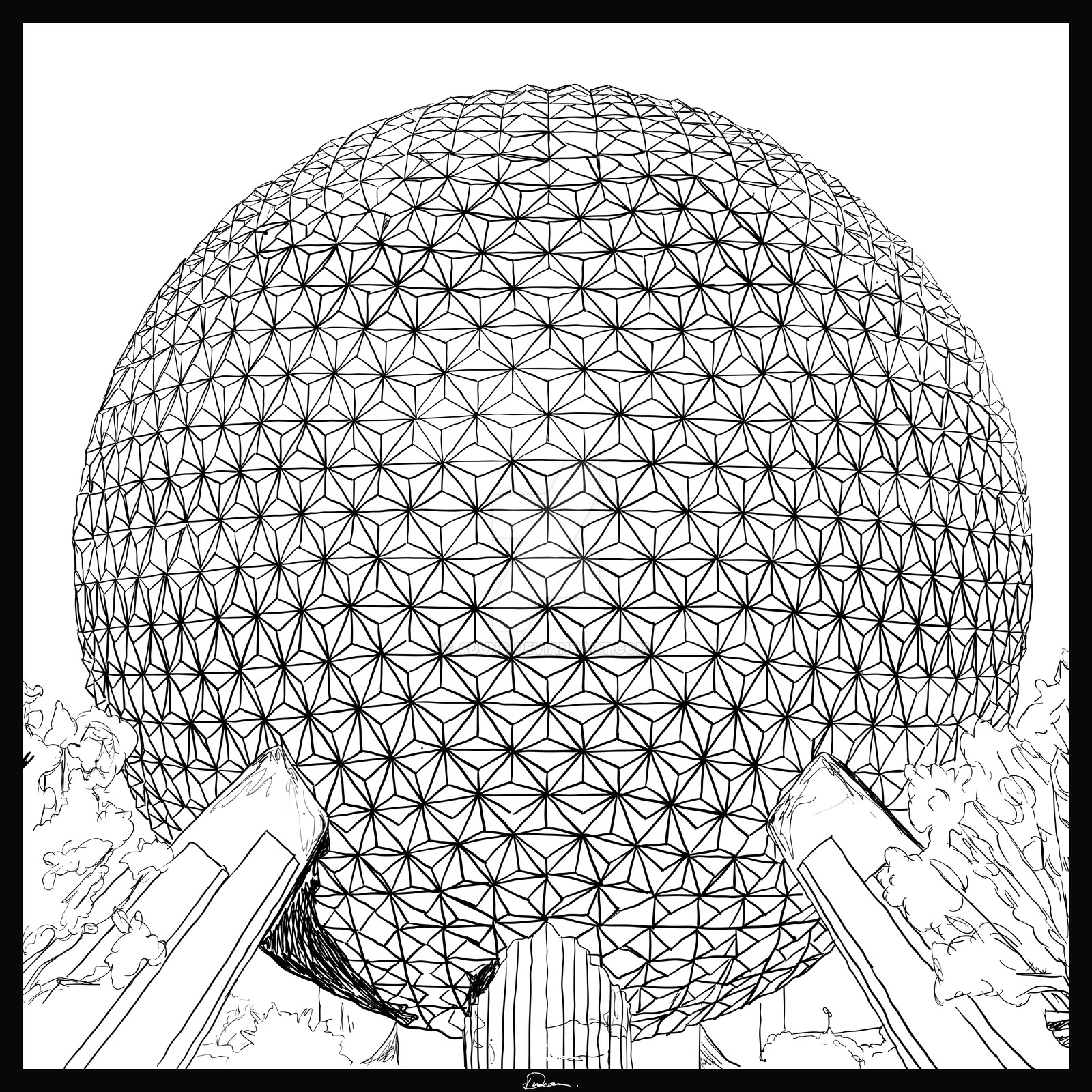 1600x1600 Spaceship Earth By Adunc