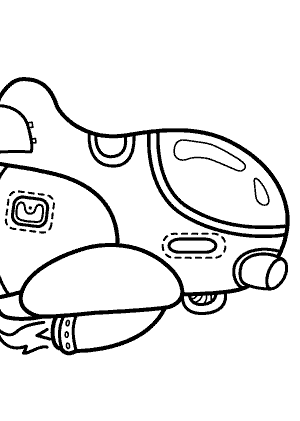 300x421 Strange Rocket Spacecraft Coloring Pages For Kids, Printable Free
