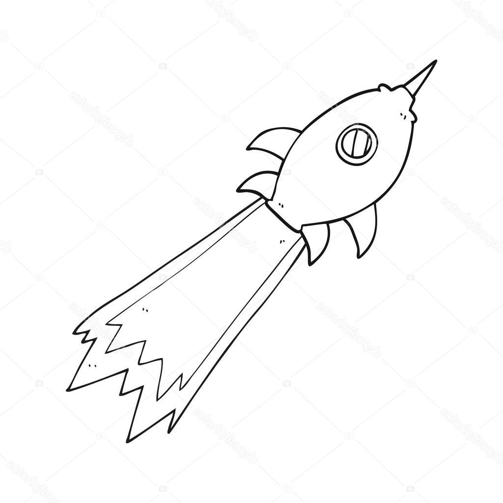 1024x1024 Best Stock Illustration Black And White Cartoon Spaceship Photos