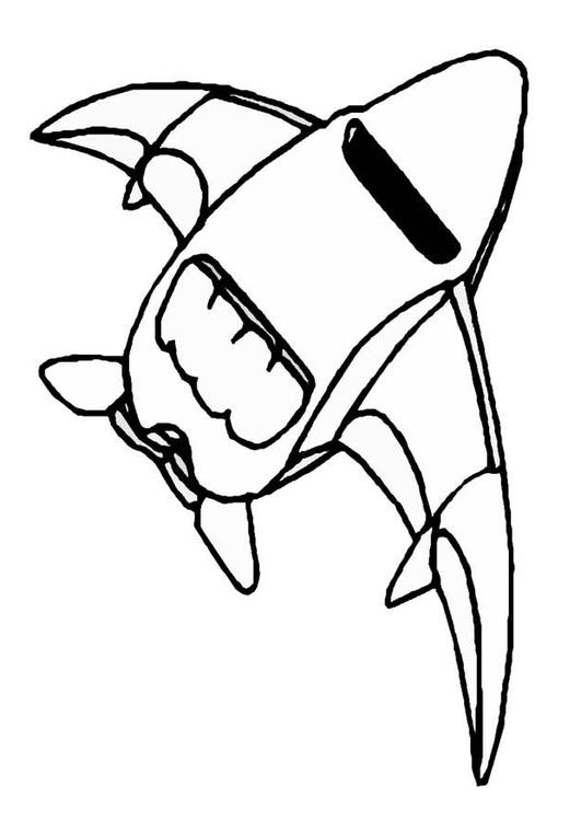 531x750 Coloring Page Spaceship