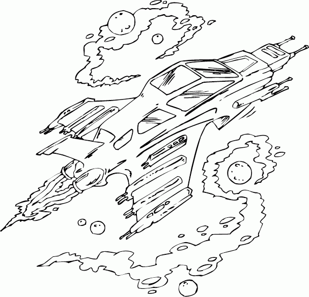 607x585 Spaceship Coloring Page 19228,