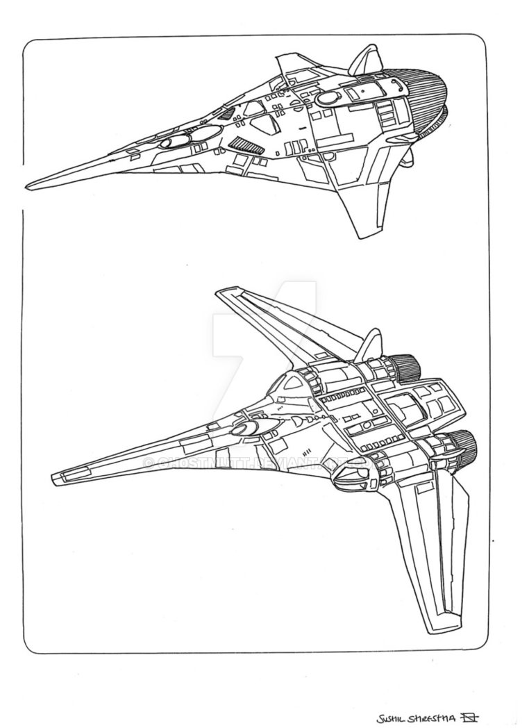 762x1048 Spaceships Fighter 4 By Gh0stmutt