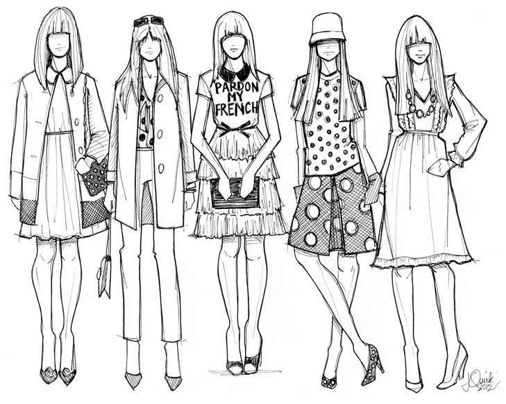 729x582 From My Illustrations, Drawings And Fashion