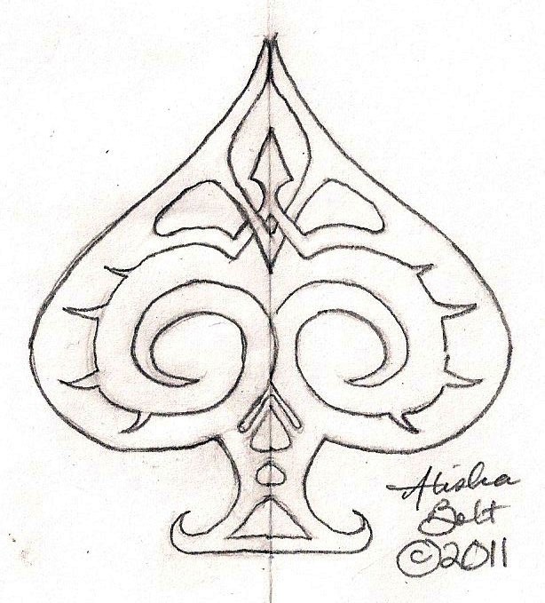 614x679 Spade Tattoo Design By Aliryuu