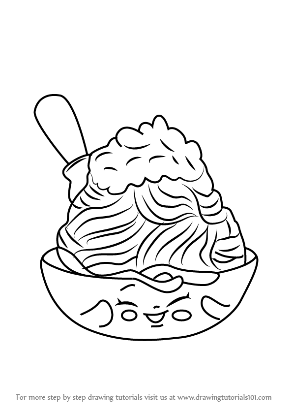 596x843 Learn How To Draw Netti Spaghetti From Shopkins (Shopkins) Step By