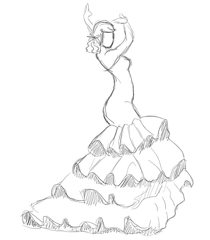 707x806 Hetalia Nyo Spain Sketch By Nua Ealaine