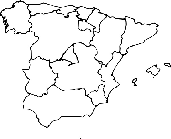 600x489 Map Of Spain Clip Art Free Vector In Open Office Drawing Svg